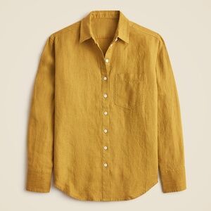 NWT J. Crew Women's Garçon classic shirt in Baird McNutt Irish linen - Size 6